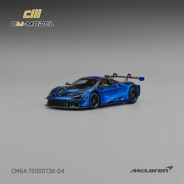 CM MODEL 1/64 Mclaren 720S GT3X Aurora Blue