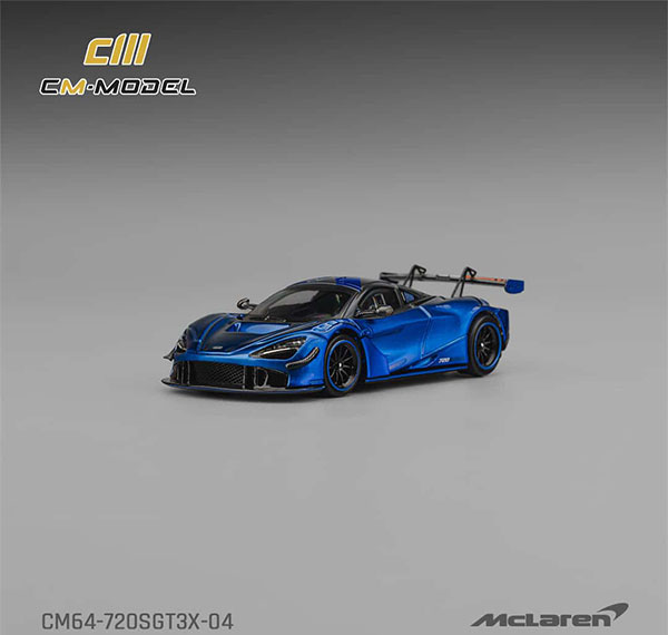 CM MODEL 1/64 맥라렌 720S GT3X 오로라 블루 이미지 1