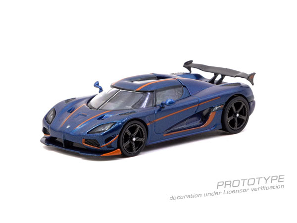 Tarmac Works 1/64 Koenigsegg Agera RS Dark Blue Carbon Fiber / Orange Accents