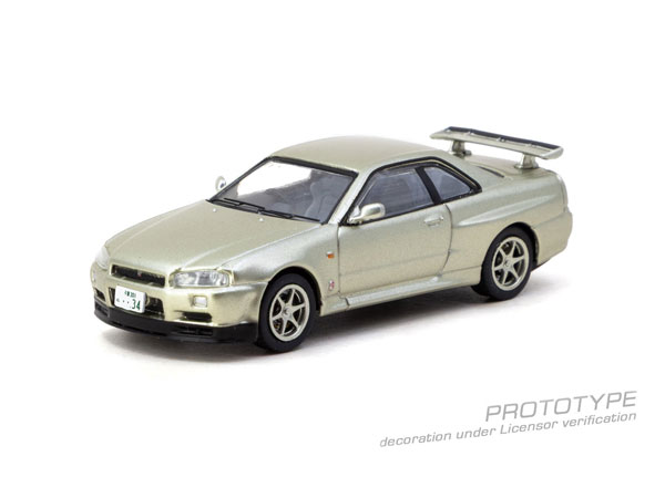 Tarmac Works 1/64 Nissan Skyline GT-R R34 Millenium Jade (Paper Box)