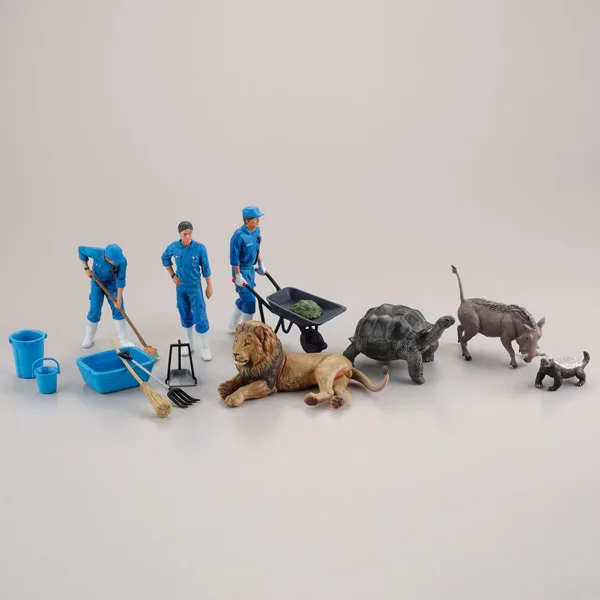 Kaiyodo ARTPLA Zookeeper & Lion Set (BOX Edition) 1/35 All 5Type Set Bild 1
