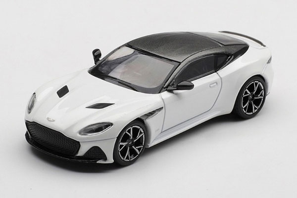 MINI GT 1/64 Aston Martin DBS Stratus White (Right-hand Steering) image 1