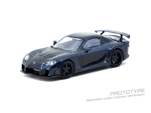 Tarmac Works 1/64 Mazda RX-7 VeilSide Fortune7 Dark Blue / Black