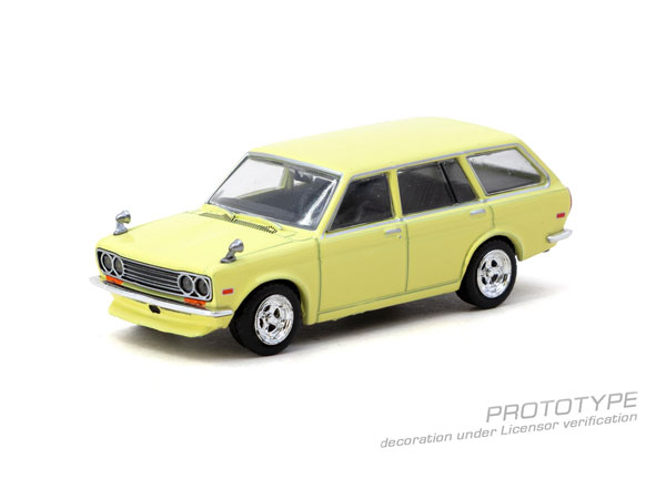 Tarmac Works 1/64 Datsun Bluebird 510 Wagon Yellow Bild 1