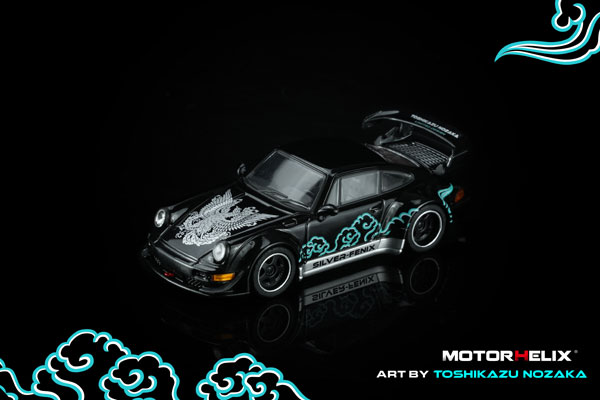 MOTORHELIX 1/64 RWB 964 Silver Fenix Black