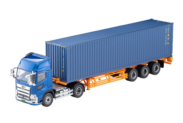 Tomytec Tomica Limited Vintage NEO LV-N292e Hino Profia 40ft Marine Container Trailer (Toho Car Corporation TC36H1C34) (Blue)