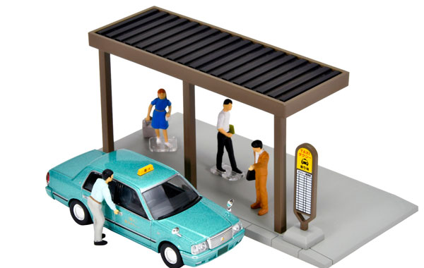 Tomytec Tomica Limited Vintage NEO DioColle 64 #Car Snap 04c Taxi Station (w/Toyota Crown Sedan) รูปภาพ 1