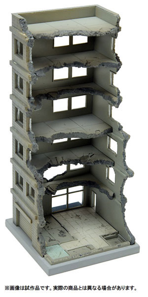 Tomytec D-CM02 DioCom Destroyed Building A 1/144 Plastic Model