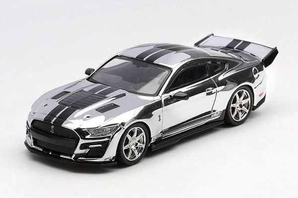 MINI GT 1/64 Shelby GT500 Dragon Snake Concept Chrome Silver (Left-hand Steering)