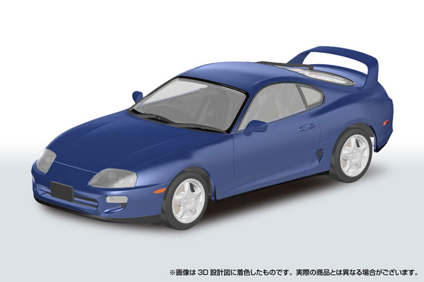 Aoshima RakuPla Snap Car No.08-BM JZA80 Supra 1996 Blue Mica Metallic Plastic Model