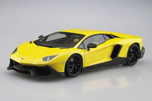 Aoshima The Super Car No.10 1/24 '13 Lamborghini Aventador 50 Degree Anniversario Plastic Model
