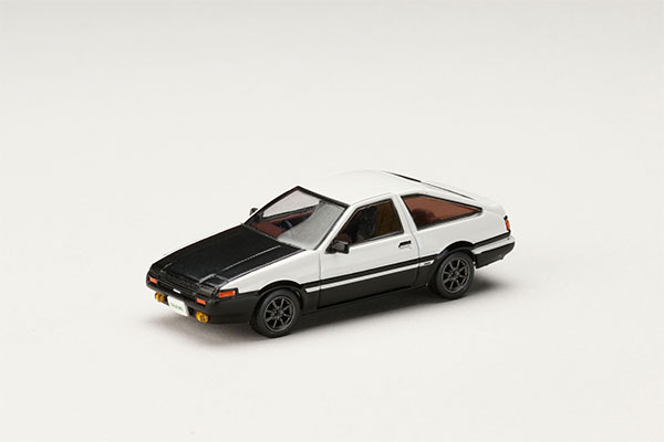 HobbyJAPAN 1/64 Toyota SPRINTER TRUENO (AE86) GT-APEX JDM Custom Version / CARBON BONNET White/Black