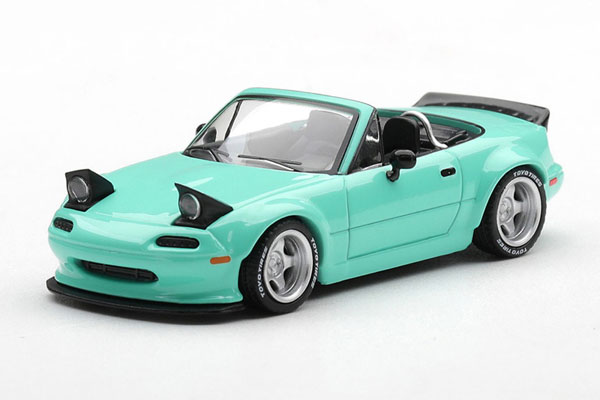 MINI GT 1/64 Pandem Mazda MX-5 (NA) Mint Green (Right-hand Steering)