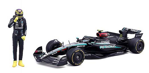 Bburago 1/24 Mercedes-AMG PETRONAS F1 Team W15 2024 E Performance No,44 L. Hamilton w/Driver Window Box