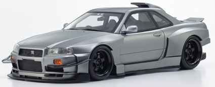 Kyosho KYOSHO Original 1/18 samurai Series Nissan Skyline GT-R (R34) Khyzyl Saleem (Matte Gray)