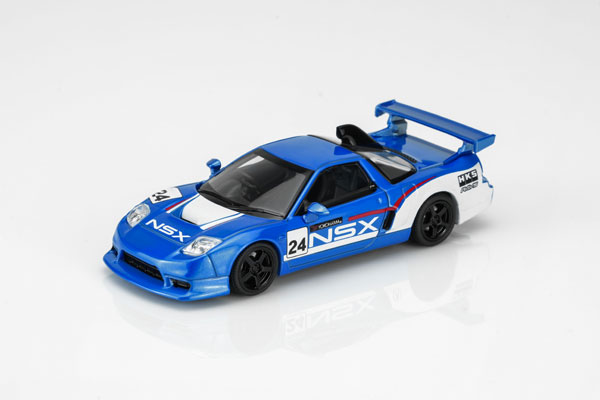 MOTORHELIX 1/64 혼다 NSX-R 커스텀 GT 블루 & 화이트 레이싱 리버리