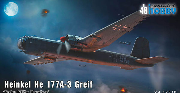 Special Hobby 1/48 German Heinkel He177 A-3 Greif 4-Shot Bomber Operation Steinbock 1944 Plastic Model Bild 1