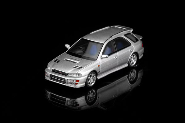 MOTORHELIX 1/64 Subaru Impreza Wagon WRX Sti ver. VI Arctic Silver Metalic