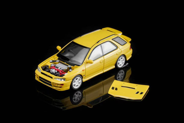 MOTORHELIX 1/64 Subaru Impreza Wagon WRX Sti ver. VI Cashmere Yellow image 1