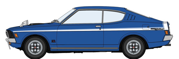 Hasegawa 1/24 Mitsubishi Colt Galant GTO-MR "Blue Color" Plastic Model รูปภาพ 1