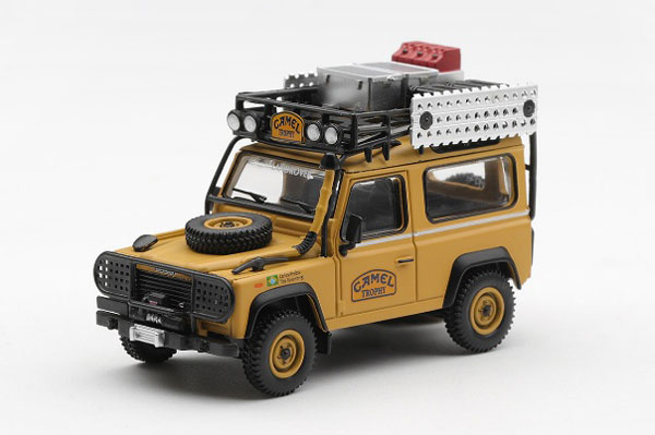 MINI GT 1/64 Land Rover Defender 90 Camel Trophy Borneo 1985 Team Brazil (Left-hand Steering)