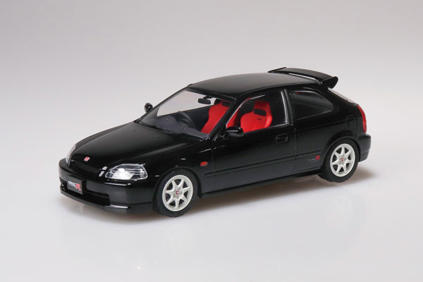 Aoshima RakuPla Snap Car No.09-SB EK9 Civic Type R 1997 Starlight Black Pearl Plastic Model