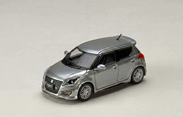 HobbyJAPAN 1/64 Suzuki Swift Sports (ZC32S) Genuine Options Installed Car Platinum Silver Metallic imagen 1