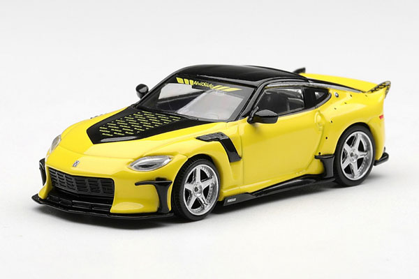 MINI GT 1/64 Nissan Z Veilside FFZ400 Ikazuchi Yellow (Left-hand Steering)