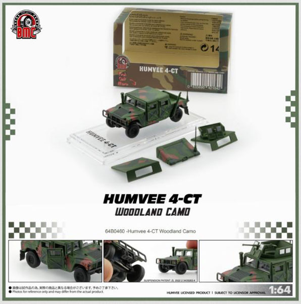 BM CREATIONS 1/64 Humvee 4-CT Woodland Camouflage