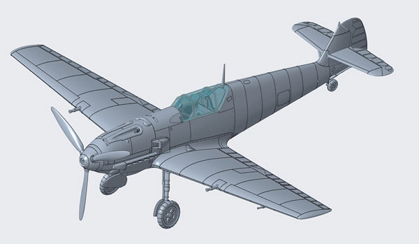 Revell Germany 1/72 Messerschmitt Bf109E-3 Plastic Model