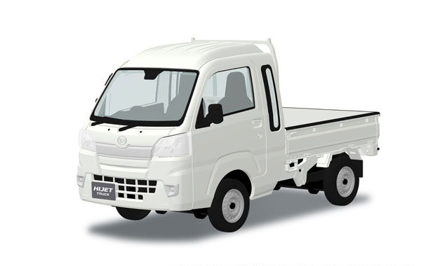 Aoshima RakuPla Snap Kit No.29-WE Daihatsu S500P Hijet Truck Jumbo (White) Plastic Model Bild 1