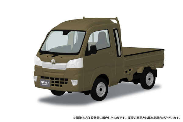 Aoshima RakuPla Snap Kit No.29-OK Daihatsu S500P Hijet Truck Jumbo (Offbeat Khaki Metallic) Plastic Model