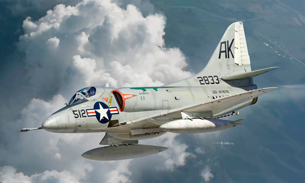 Hobby Boss 1/48 Aircraft Series A-4B Skyhawk Plastic Model
