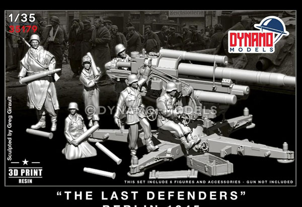 DYNAMO MODELS 1/35 WW.II German Flak 88 Crew "Battle of Berlin 1945" (6pcs.) hình ảnh 1
