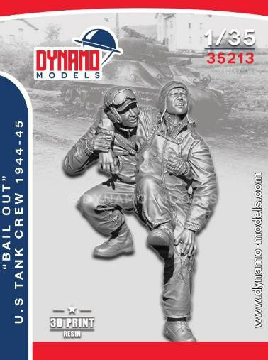 DYNAMO MODELS 1/35 US Tank Crew 1944-1945 "Bail Out" Set 1 (2pcs.)