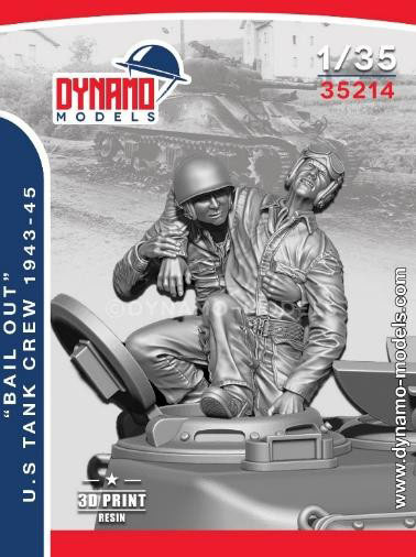 DYNAMO MODELS 1/35 US Tank Crew 1943-1945 "Bail Out" Set 2 (2pcs.)