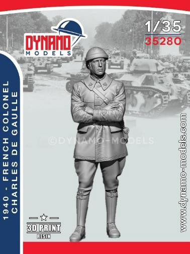 DYNAMO MODELS 1/35 French Tank Crew 1940 Colonel Charles De Gaulle