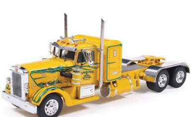 Ixo Models 1/64 Peterbilt 350 1952 黄色/绿色火焰 图片 1