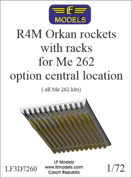 LF Models 1/72 Me262 R4M Orkan Rockets Central Location (For All Me262)