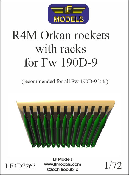 LF Models 1/72 Fw190D-9 R4M Orkan Rockets w/Racks (For All Fw190D-9)