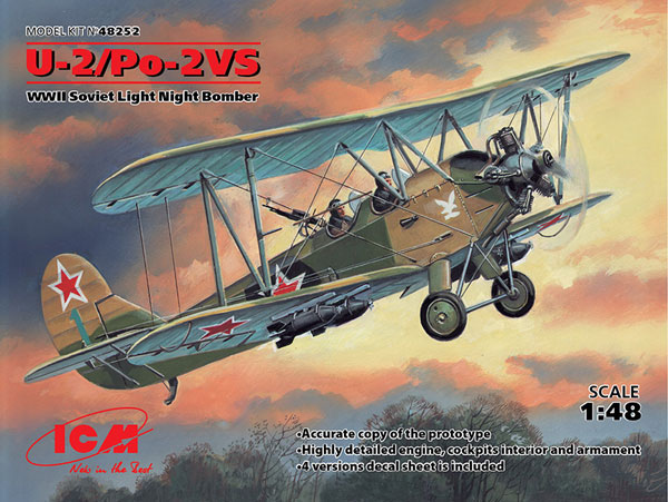 ICM 1/48 Polikarpov U-2/Po-2VS Night Light Bomber Plastic Model