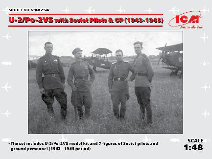 ICM 1/48 폴리카르포프 U-2/Po-2VS 소련 조종사 및 지상요원 포함 (1943-1945) 프라모델