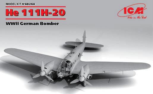 ICM Maqueta de Plástico 1/48 Heinkel He111H-20 Bombardero imagen 1