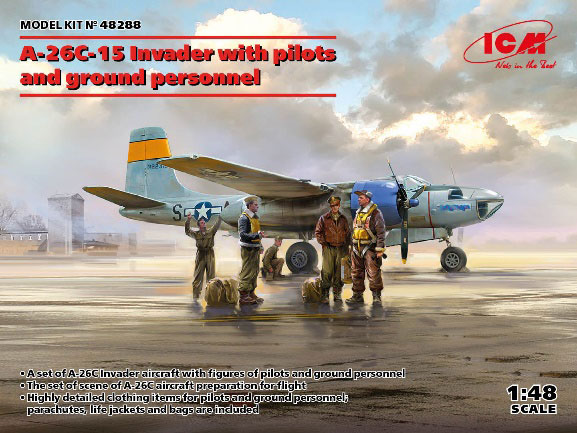 ICM 1/48 A-26C-15 Invader w/Pilot & Crew Plastic Model