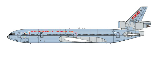 Hasegawa 1/200 MD-11 "Demonstrator" Plastic Model