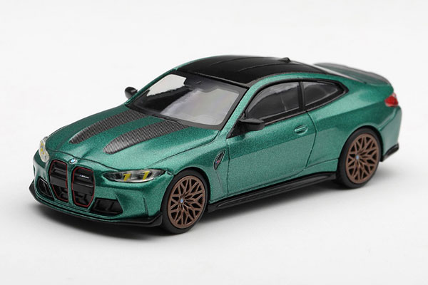 MINI GT 1/64 BMW M4 CS 冰冻曼岛绿金属色 (左舵) 图片 1