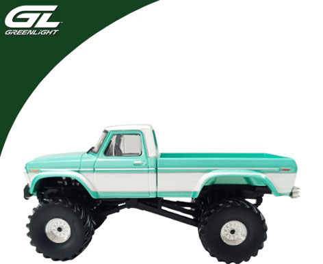 GreenLight 1/43 1979 Ford F-250 - Baby Teal Green with White Stripe