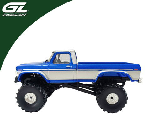 GreenLight 1/43 1979 포드 F-250 - 미디엄 블루 메탈릭 with 실버 스트라이프 이미지 1