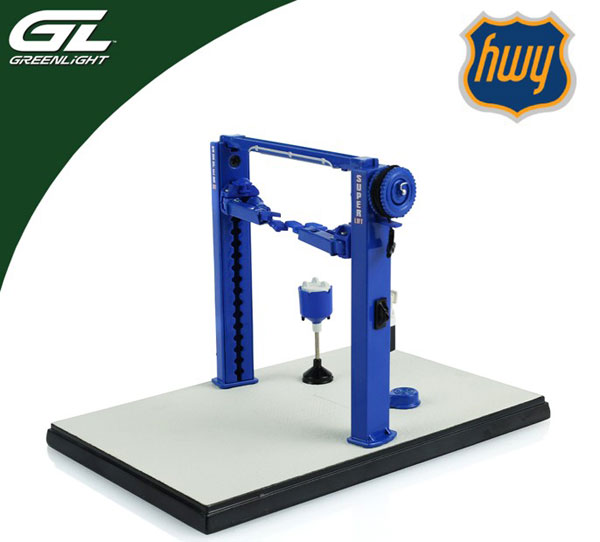 GreenLight 1/43 Two Post Lift - Blue