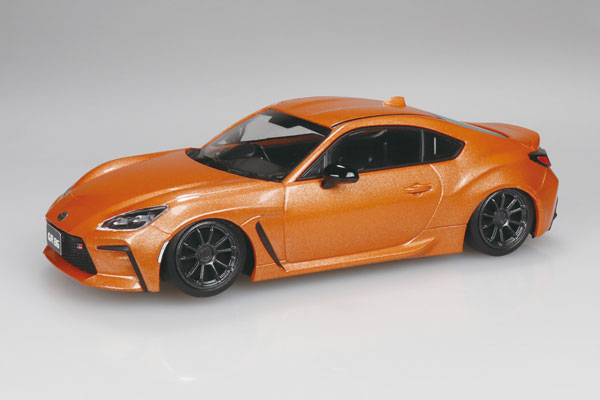 Aoshima RakuPla Snap Kit No.10CU-FO Toyota GR86 2021 Custom Wheel (Flame Orange) Plastic Model image 1